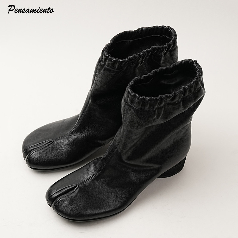 Street Fashion Rome - Botas de cano curto Tabi com