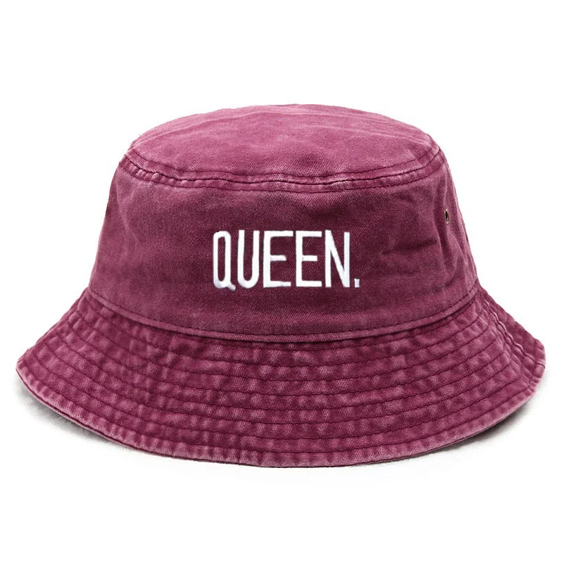 Bucket Hat Embroidered - Personalizar rainha lavado vintage balde chapéu