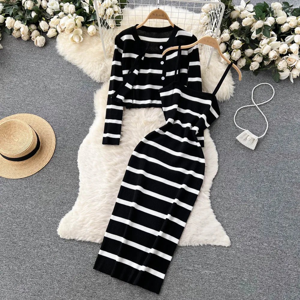 Street Fashion Korean - Coreano doce hit cor retalhos listrado