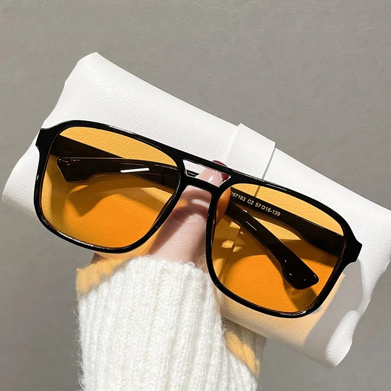 Street Fashion Glasses - Óculos de Sol Quadrados com Ponte