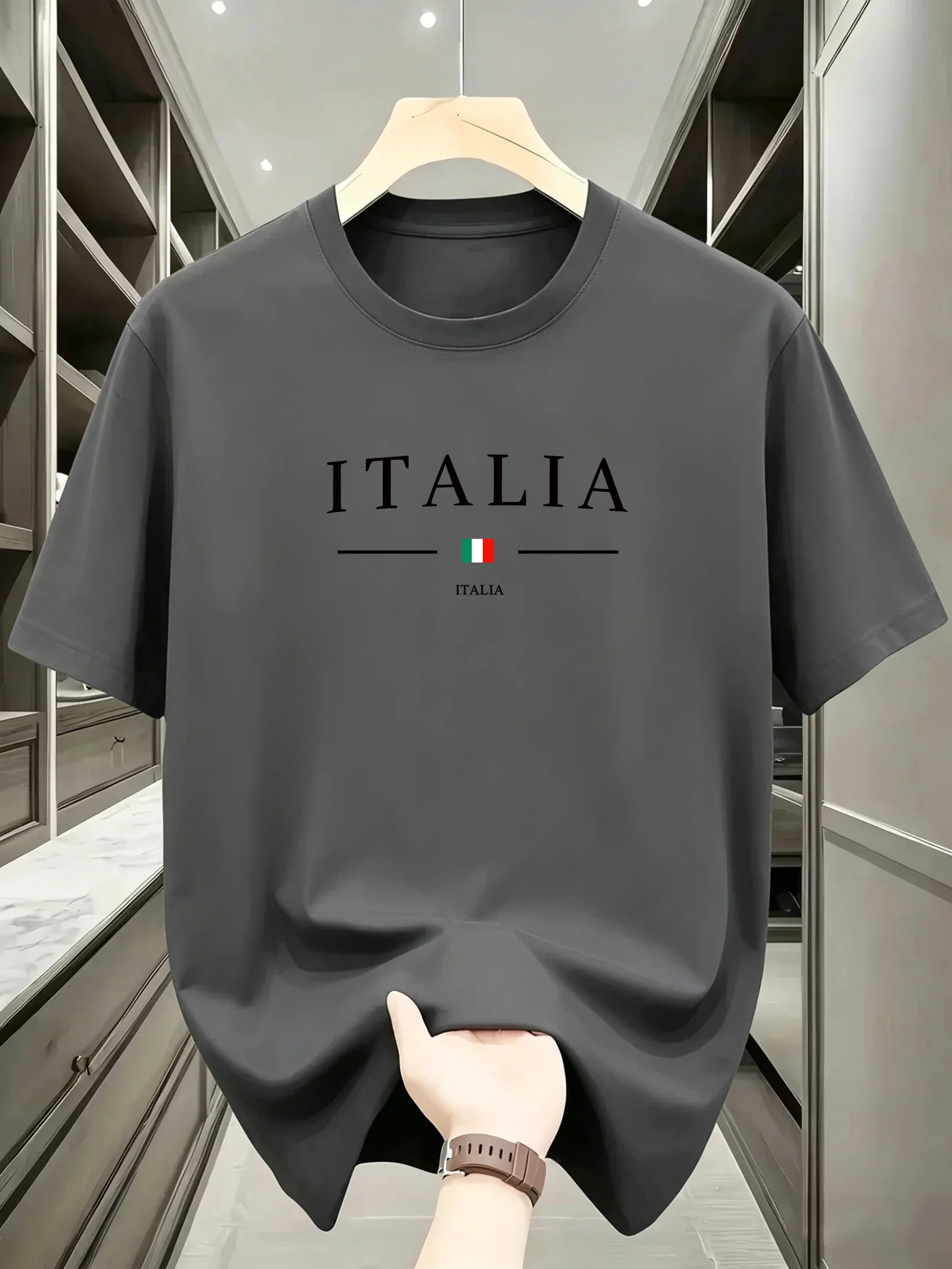 Street Fashion Milan - Camiseta Masculina de Verão para Esportes,