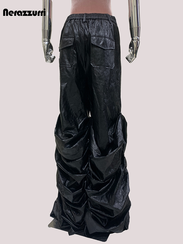 Street Fashion Korean - Mauroicardi outono longo baggy preto macio