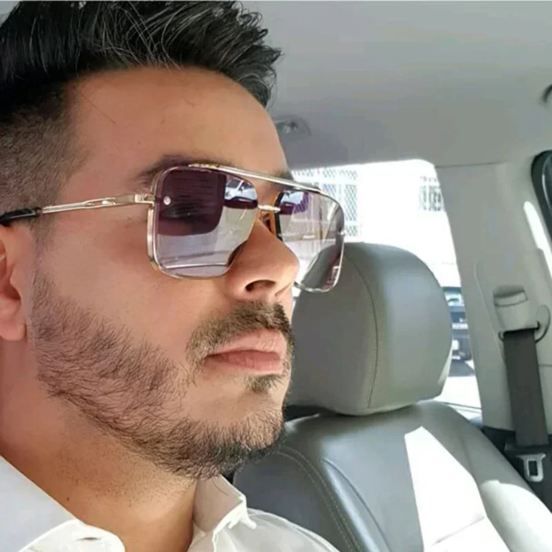 Street Fashion Glasses - Óculos de Sol Quadrados Oversized para