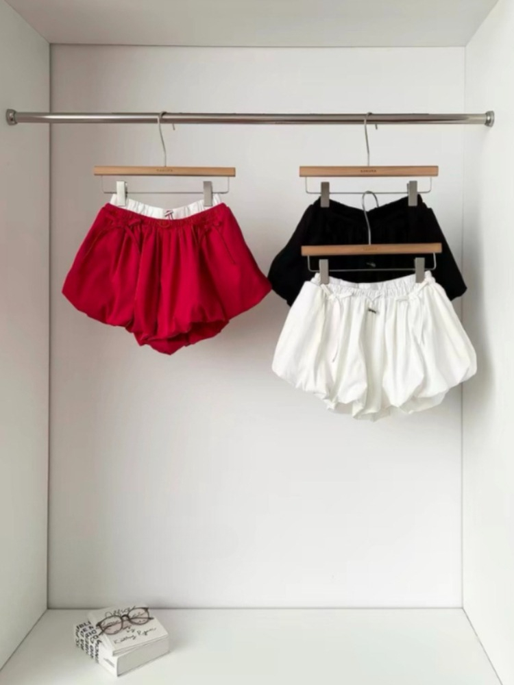 Japanese Street Fashion Female - Shorts de Cintura Alta Sólidos Estilo