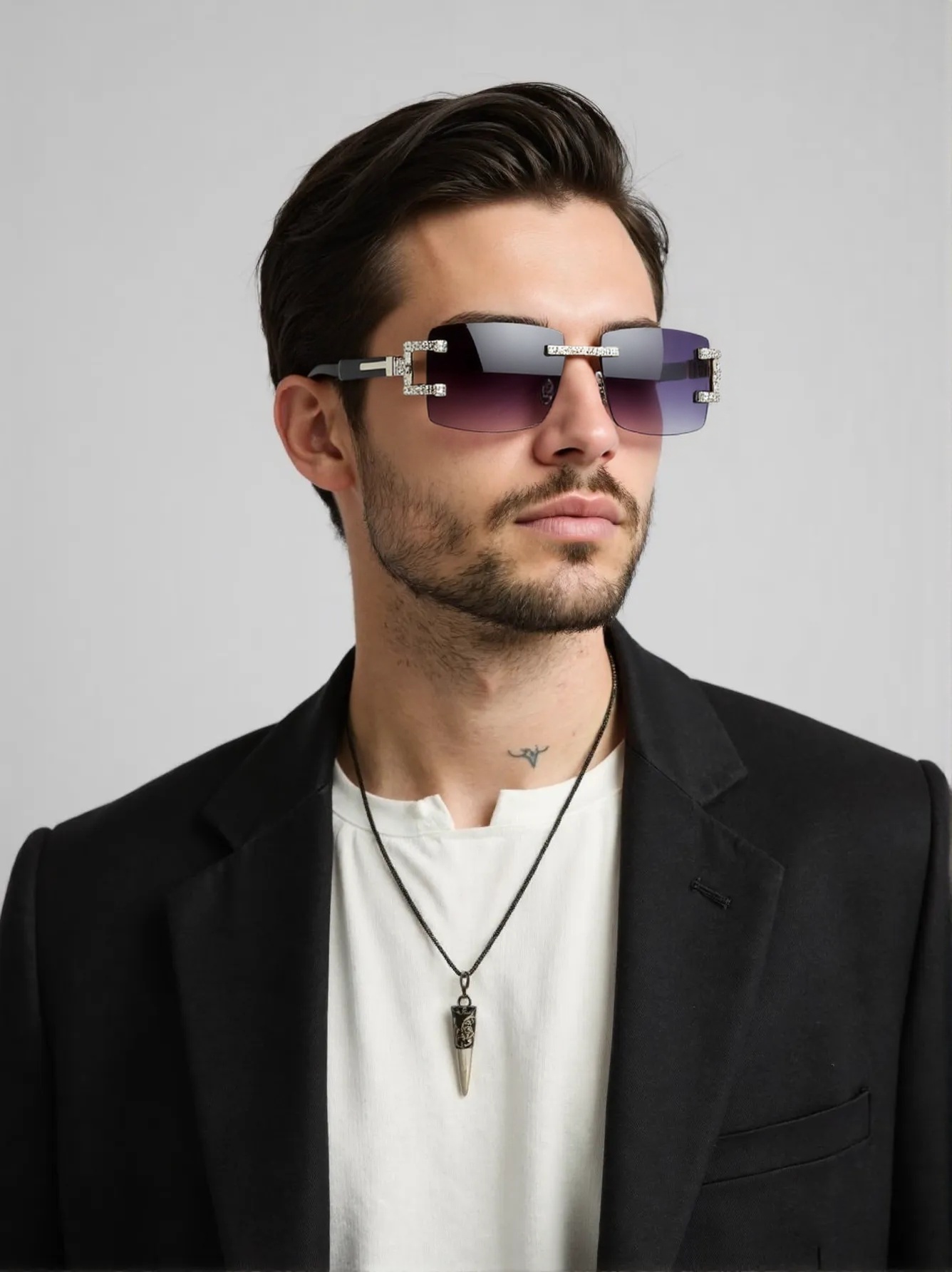 Street Fashion Glasses - Óculos de sol retrô com perna