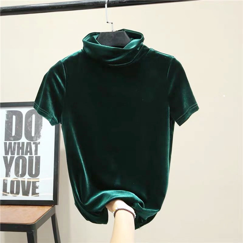 Street Fashion Korean - Camisa de Veludo Feminina Coreana de