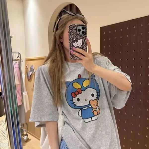 Street Fashion Jersey - Camiseta de Manga Curta com Estampa