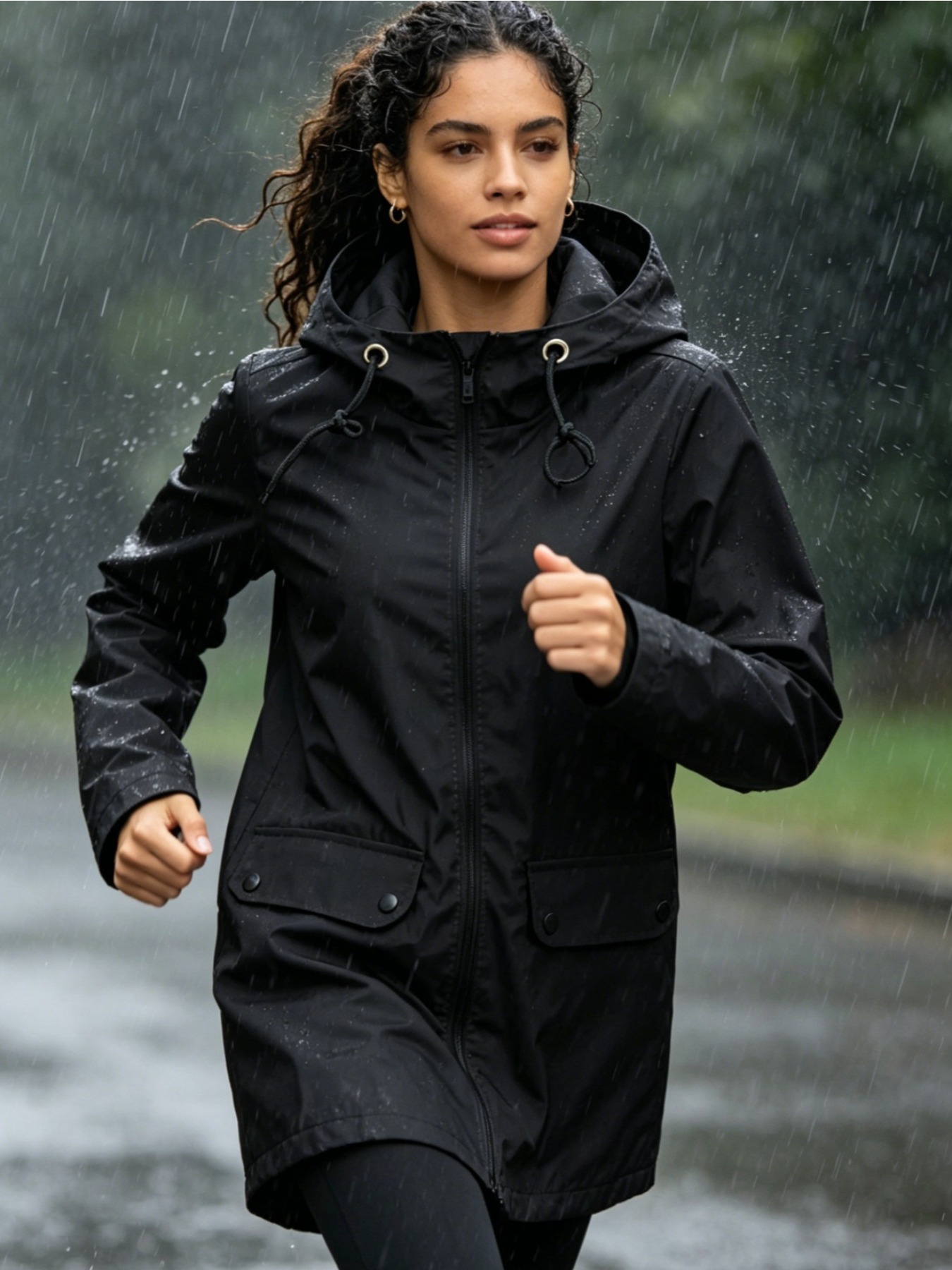 Windbreak Shell Jacket - Jaqueta Leve Impermeável para Mulheres, Com
