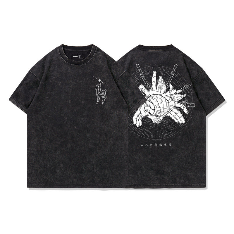Street Fashion In Japan - Camiseta Masculina Oversized Jujutsu Kaisen Sukuna