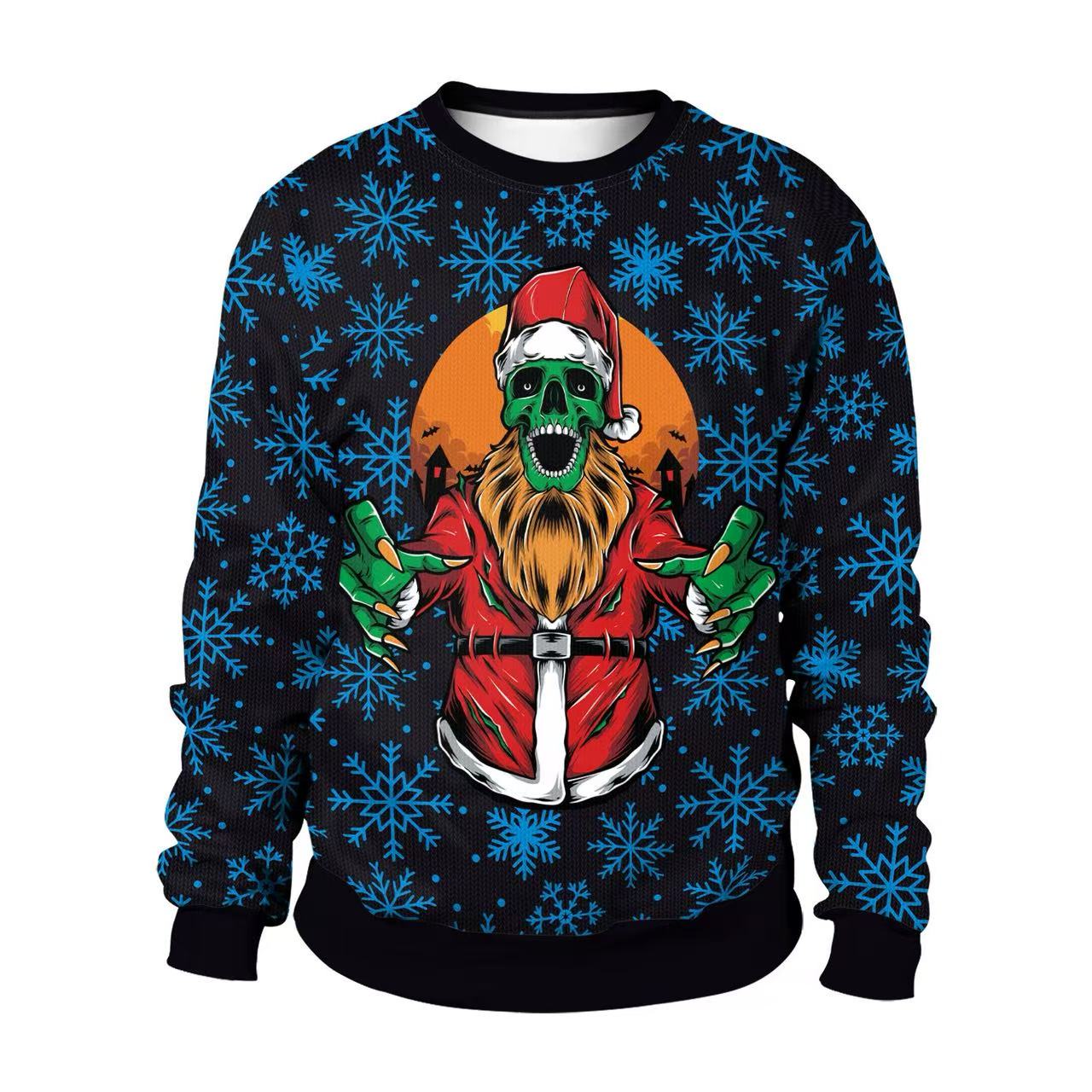 Oversized Crewneck Fleece - Trator agrícola feio suéter de natal
