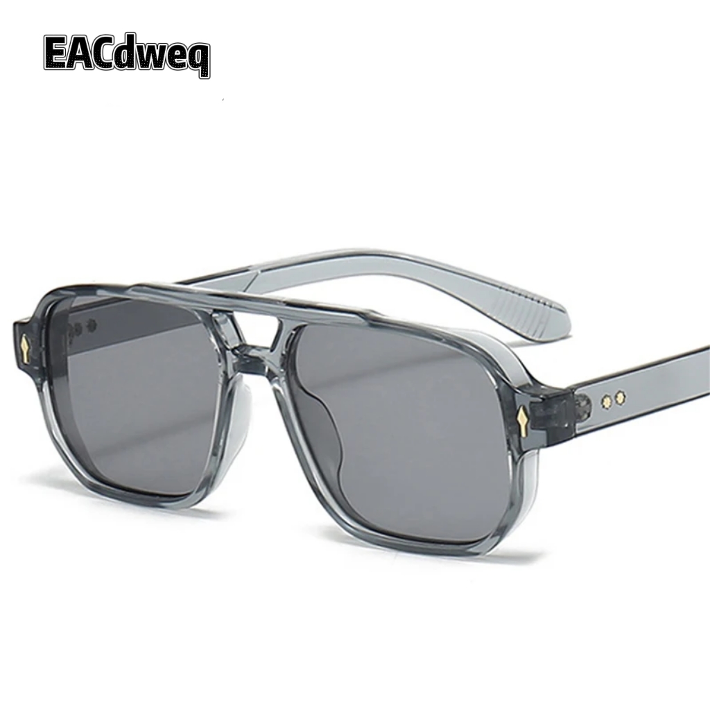 Street Fashion Glasses - Óculos de Sol Quadrados Vintage com