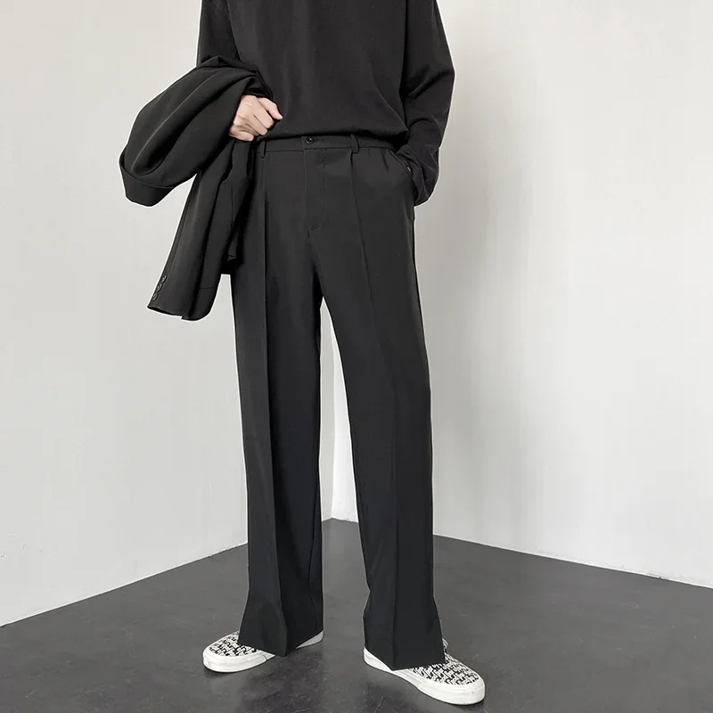 Street Fashion Korean - Calças de Terno Masculinas Estilo Coreano,