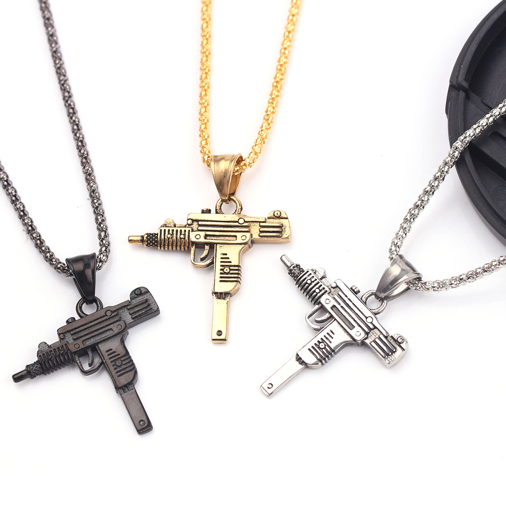 Colar Pingente de Arma de Fogo - Street Fashion Jewelry avaliação e preço