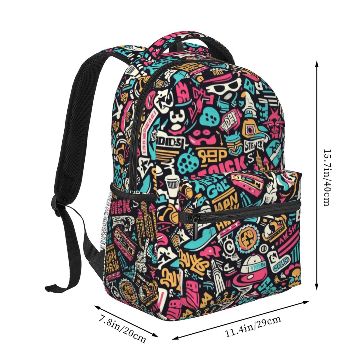 Mochila com estampa de grafite - High Street Fashion New York avaliação e preço