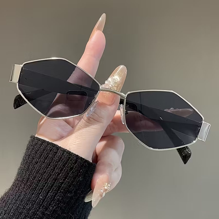 1 par de óculos de moda retrô  - Street Fashion Pose avaliação e preço