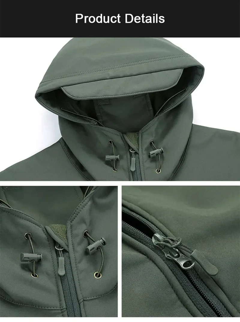 5xl 6xl masculino camuflagem r - Windbreak Shell Jacket avaliação e preço
