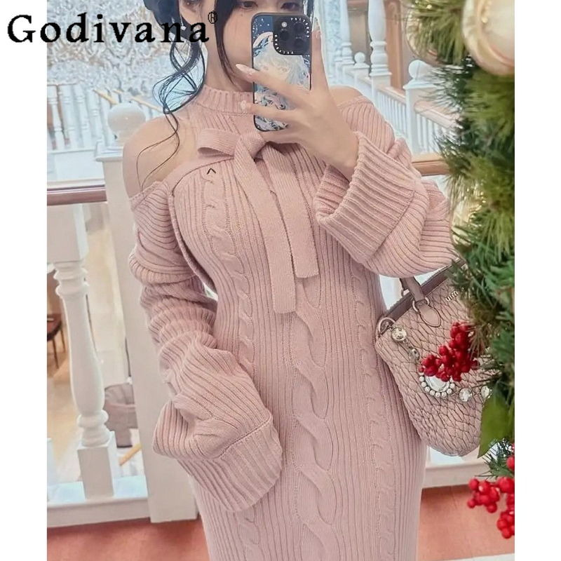 Novo Vestido Feminino de Tricô - Japanese Street Fashion Female avaliação e preço