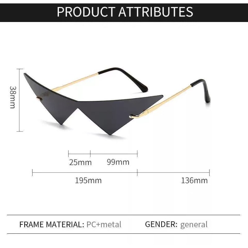 Óculos de Sol Triangulares par - Street Fashion Glasses avaliação e preço