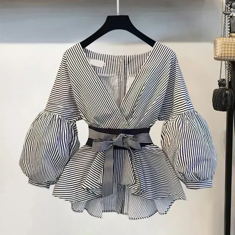Feminino elegante com decote e - Street Fashion Korean avaliação e preço
