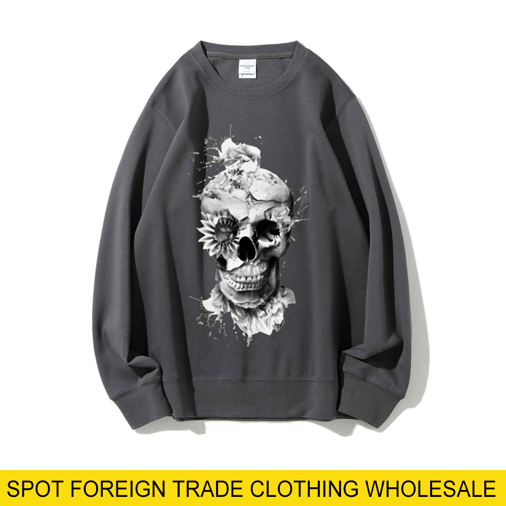 Crânio impressão oversized mol - Oversized Crewneck Fleece avaliação e preço
