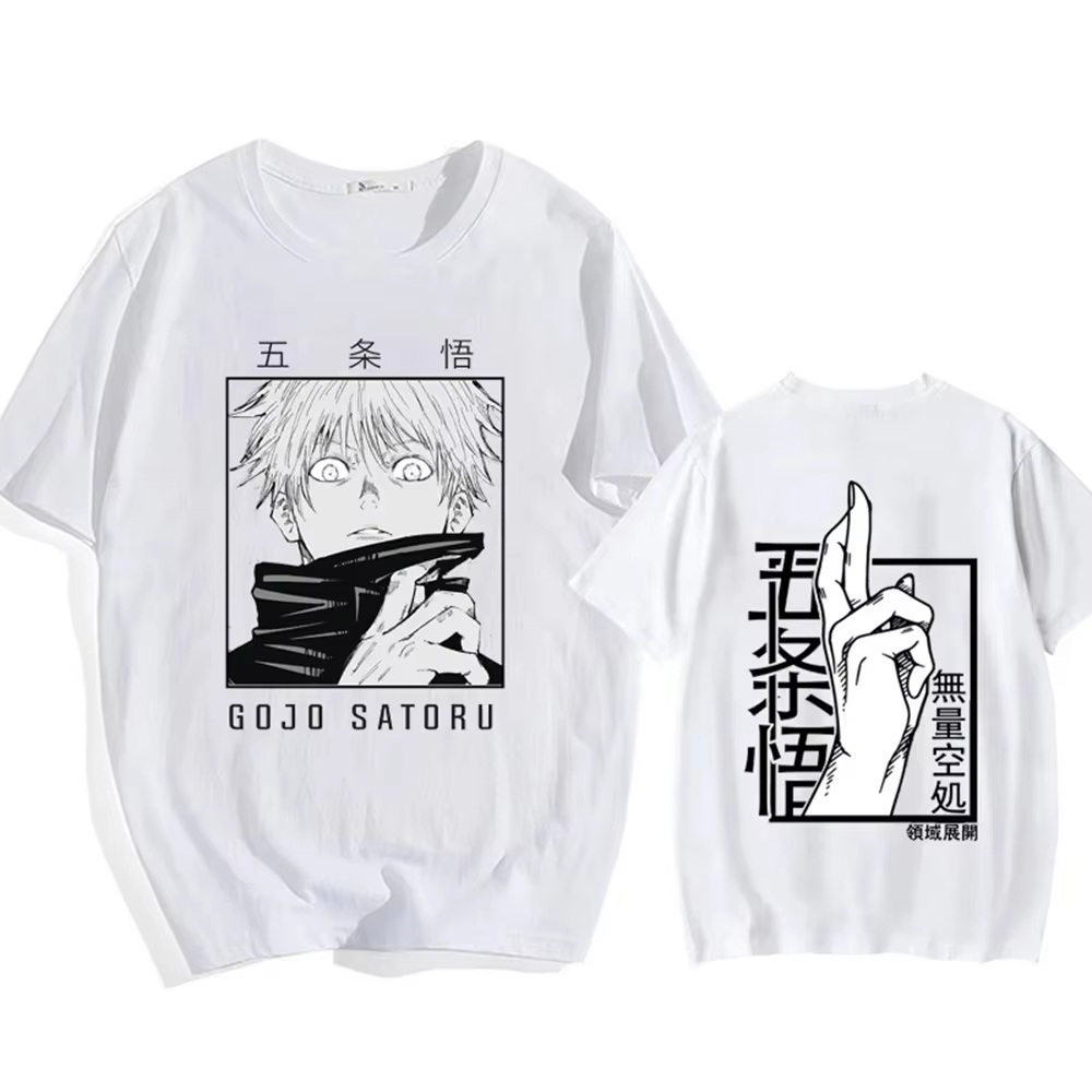 Camiseta Solta Estampada Gojo  - Street Fashion In Japan avaliação e preço