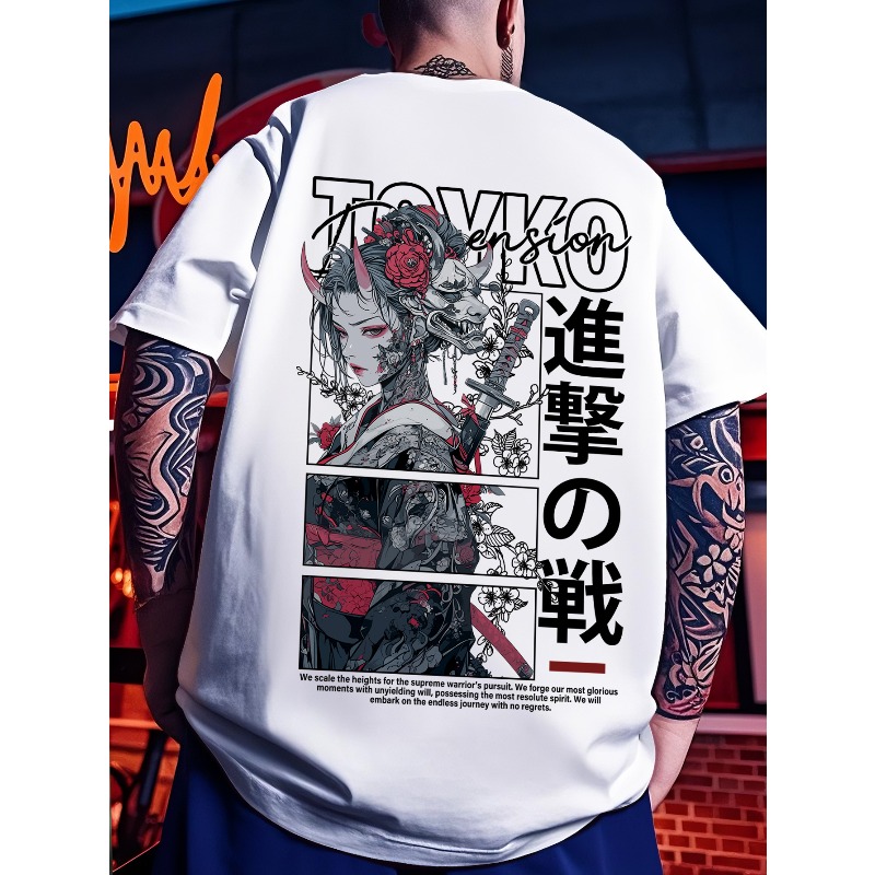 Camiseta Masculina Casual Espo - Japanese Street Fashion Female avaliação e preço