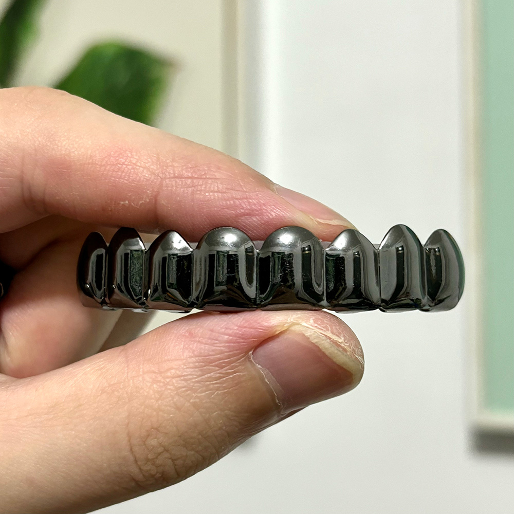 YOUNGX Grillz Dentários Pretos - Street Fashion Jewelry avaliação e preço