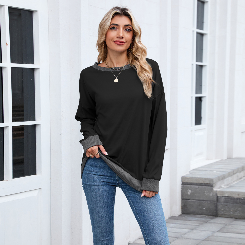 Moletom Feminino Solto de Moda - Oversized Crewneck Fleece avaliação e preço