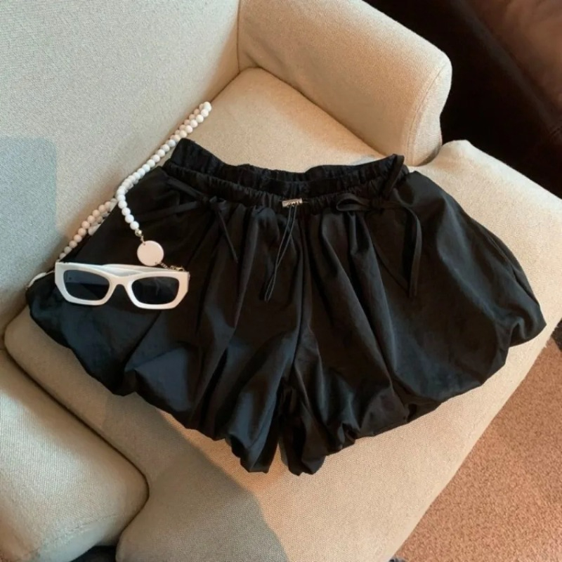 Shorts de Cintura Alta Sólidos - Japanese Street Fashion Female avaliação e preço