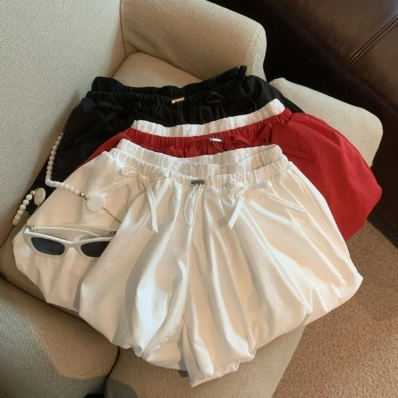 Shorts de Cintura Alta Sólidos - Japanese Street Fashion Female avaliação e preço