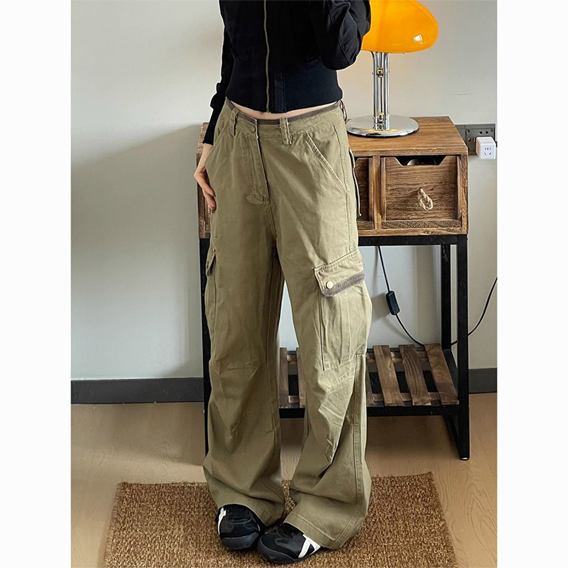Novo baggy cáqui calças de car - Japanese Street Fashion Female avaliação e preço