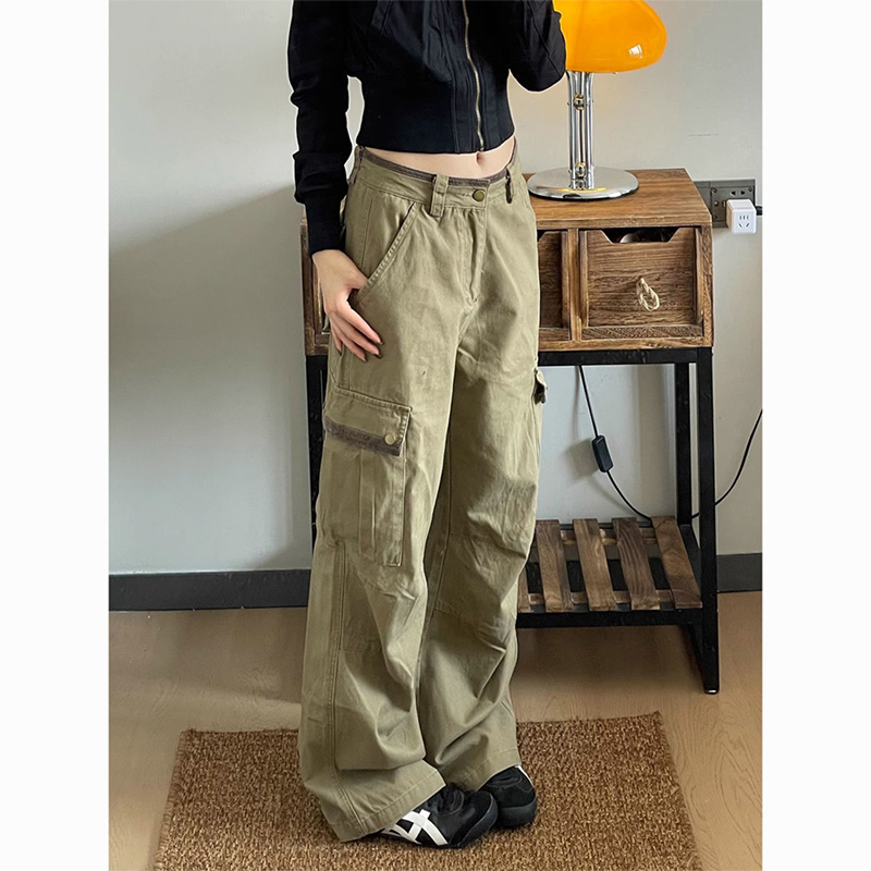 Novo baggy cáqui calças de car - Japanese Street Fashion Female avaliação e preço
