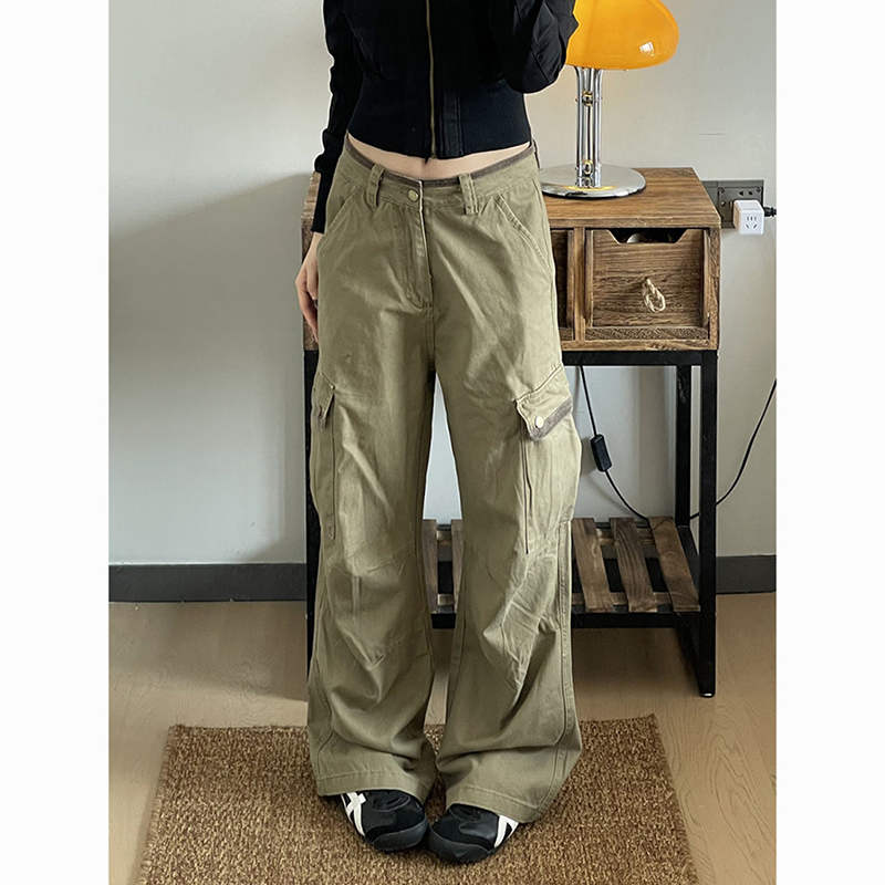 Novo baggy cáqui calças de car - Japanese Street Fashion Female avaliação e preço