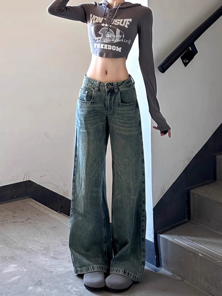 Jeans marrons harajuku y2k kaw - Japanese Street Fashion Female avaliação e preço