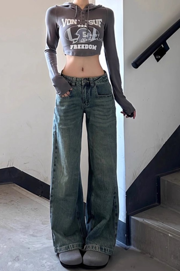 Jeans marrons harajuku y2k kaw - Japanese Street Fashion Female avaliação e preço
