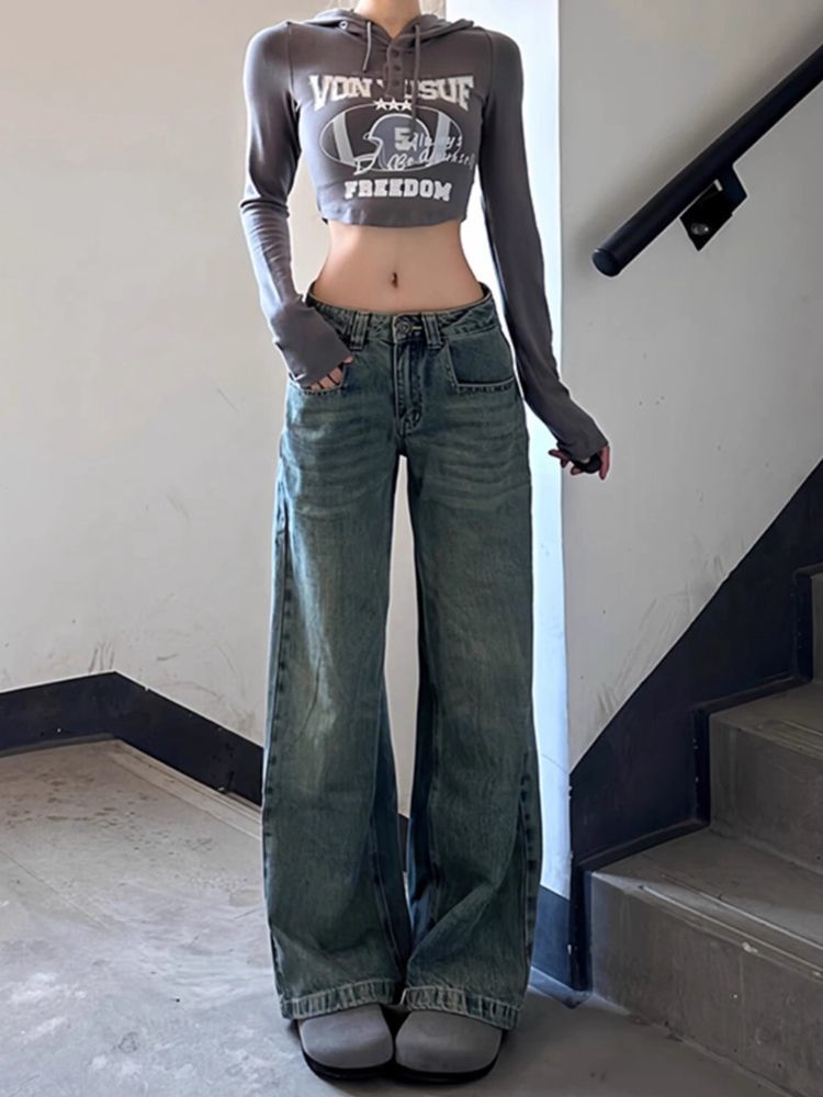 Jeans marrons harajuku y2k kaw - Japanese Street Fashion Female avaliação e preço