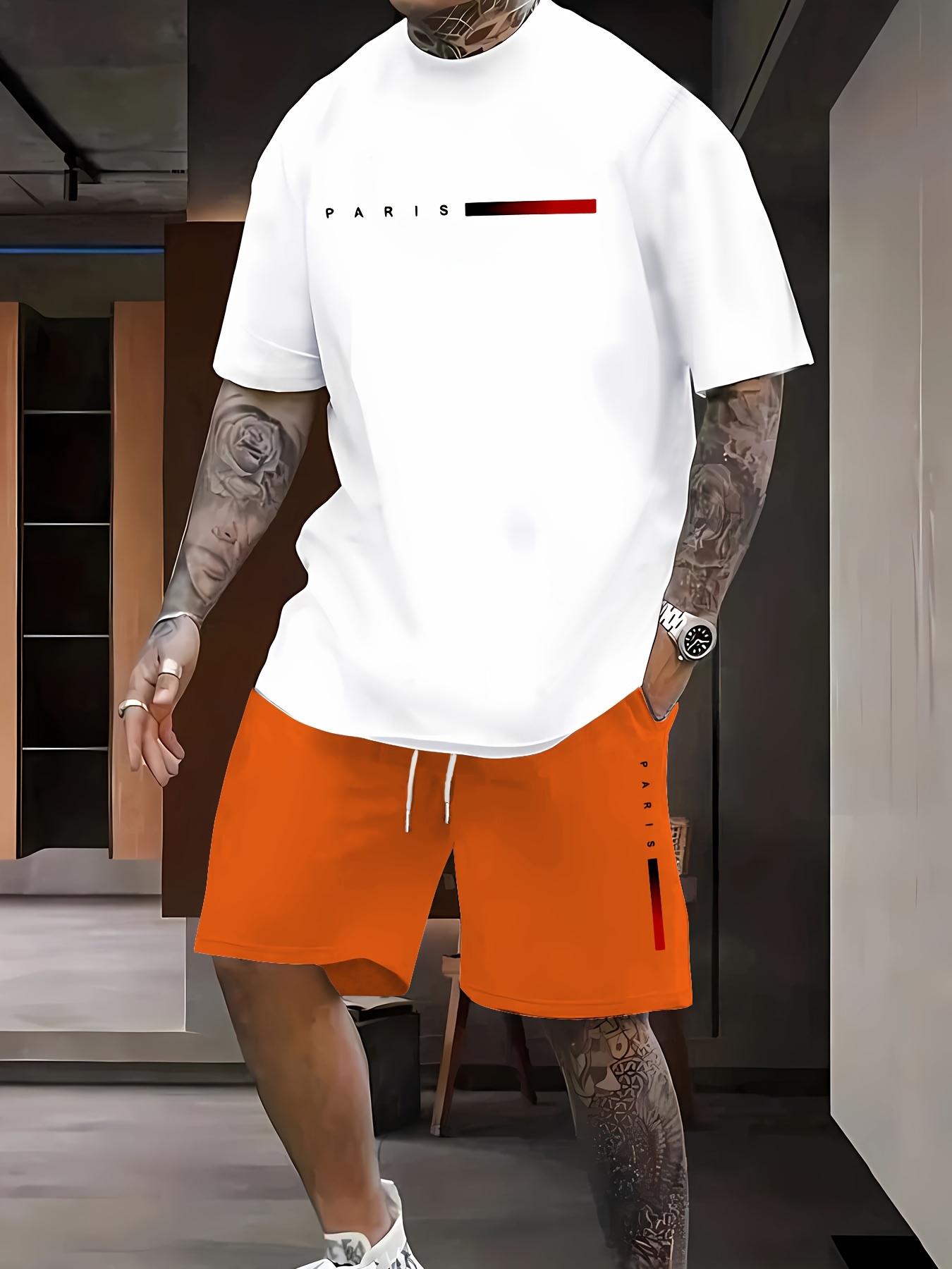 Paris conjunto casual masculin - Street Fashion Paris avaliação e preço