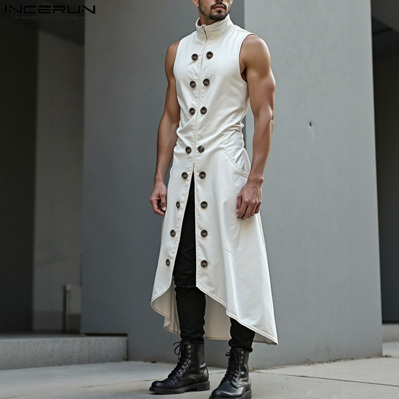Incerun masculino estilo longo - Street Fashion Style Male avaliação e preço