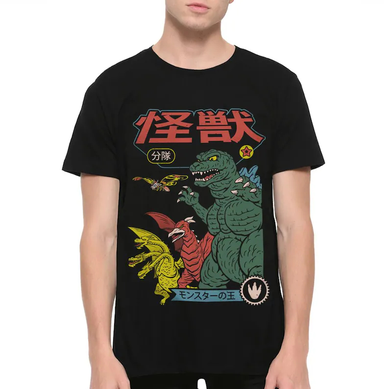 Camiseta Gráfica Godzilla Goji - Street Fashion In Japan avaliação e preço