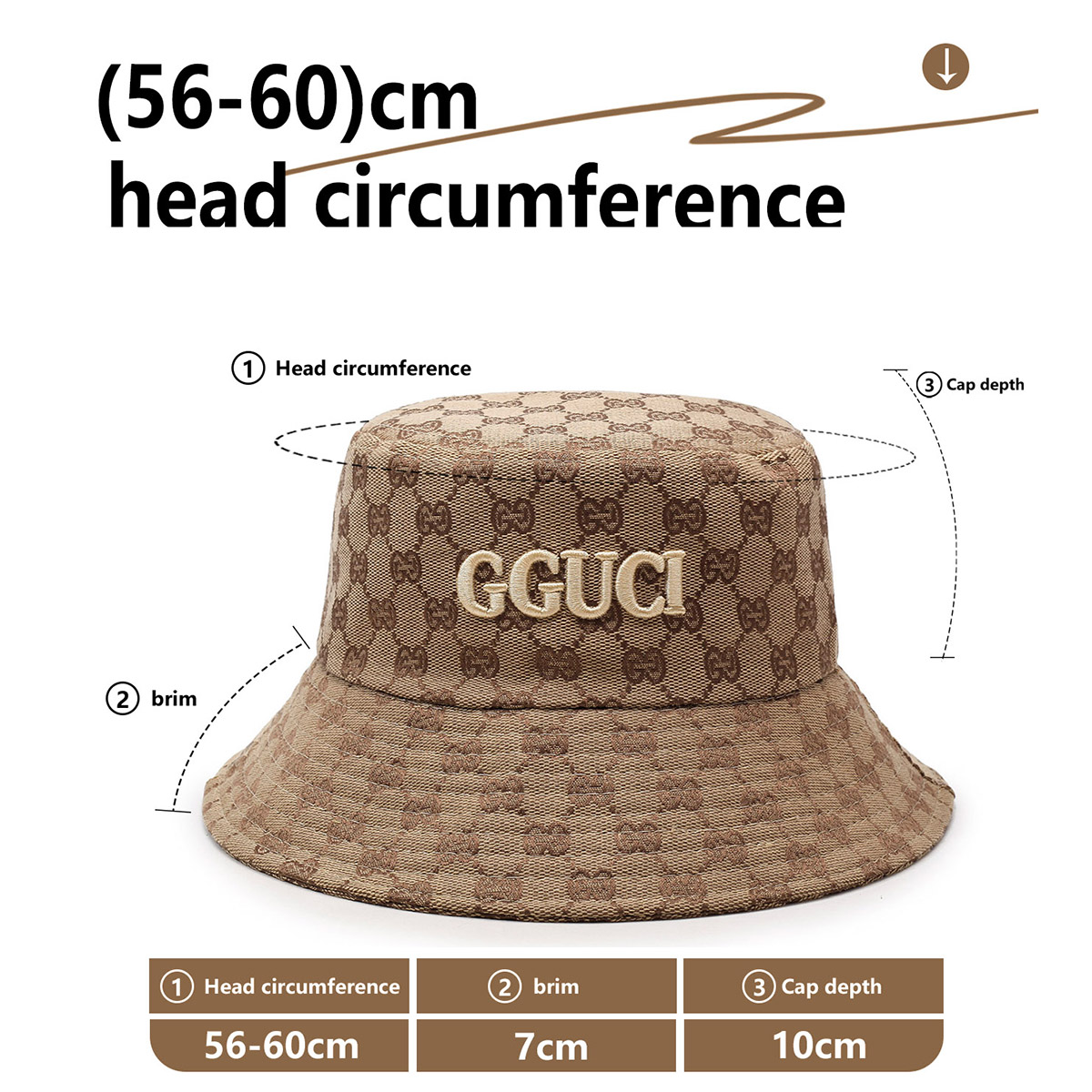 Unissex preto e branco letras  - Bucket Hat Embroidered avaliação e preço