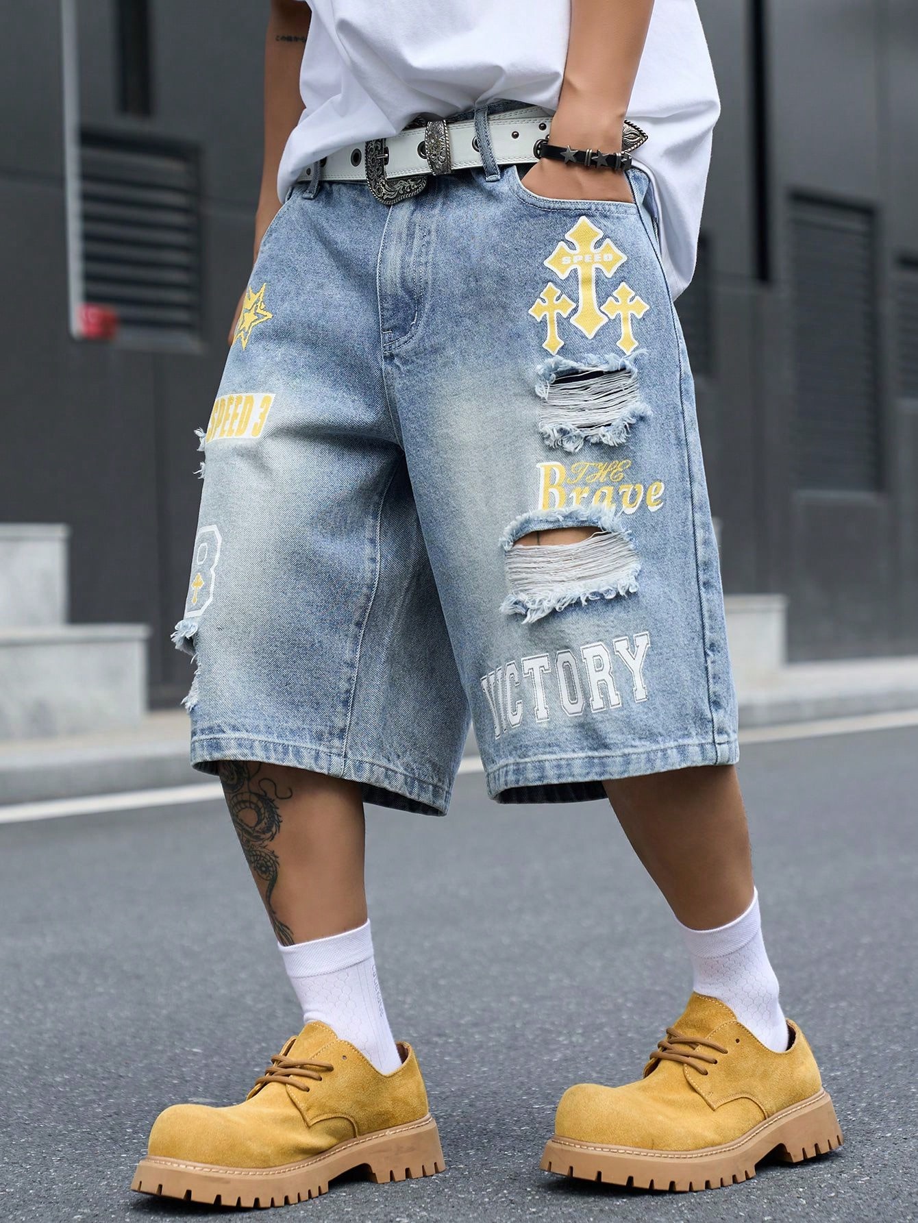 Bermuda Jeans Masculina Solta, - Street Fashion Art avaliação e preço