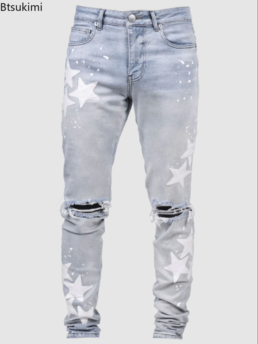 Novas Calças Jeans Masculinas  - Street Fashion Style Male avaliação e preço
